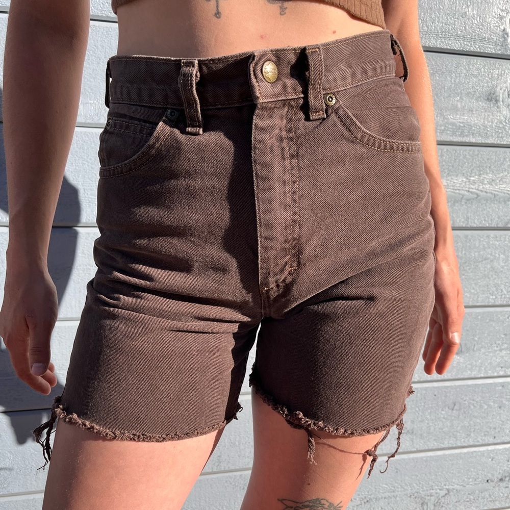 Vintage brown jean shorts
